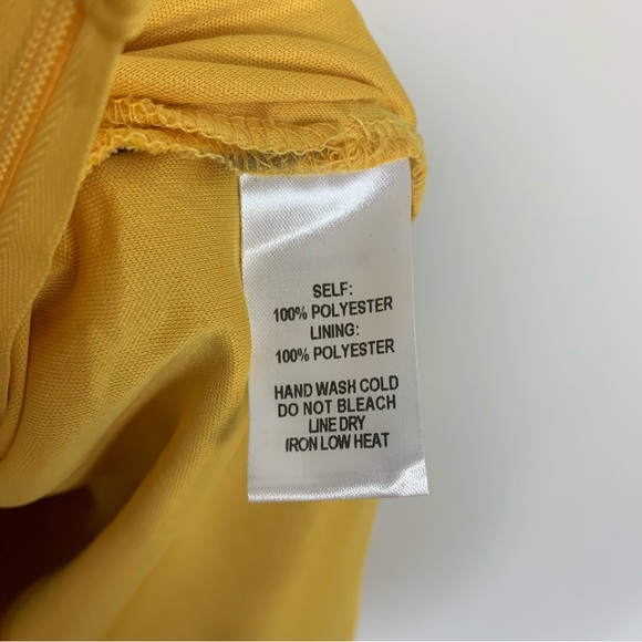 NWT Lulu’s Zinnia Mustard Yellow Floral Print High Low Maxi Dress Large - Picture 12 of 15